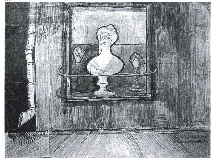 001. Гуро Е. Витрина парикмахерской (1900-е годы). Музей истории Ленинграда, СПб.
