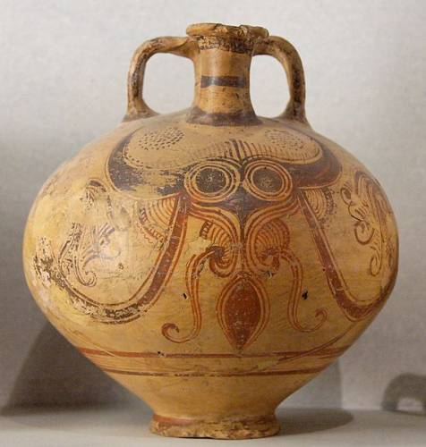 Микенская псевдоамфора из гробницы на острове Кос. XII в. до н.э.

